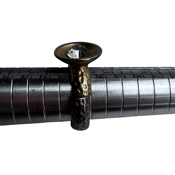 Gold Fashion Jewelry Ring With A Stretch Band Vintage - Picture 7 of 7